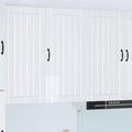 Meuble mural blanc brillant 50 x 31 x 100 cm avec porte et etageres pour cuisine, salle a manger ou salon