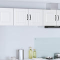 Meuble mural blanc 40 x 31 x 40 cm avec porte et etageres pour optimiser le rangement de cuisine, salle a manger ou salon