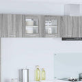 Placard mural gris Sonoma 40 x 31 x 40 cm en bois composite avec porte pour ranger vaisselle et accessoires de cuisine