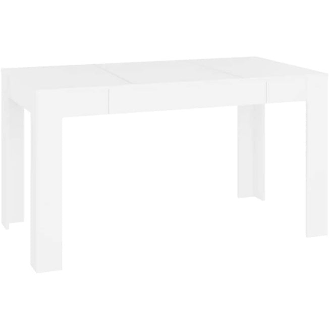 Table de repas blanche en bois reconstitue, mobilier polyvalent pour cuisine restaurant ou salle a manger