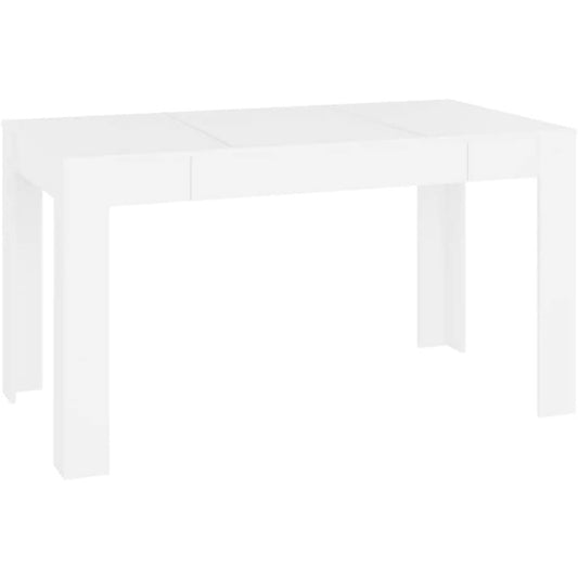 Table de repas blanche en bois reconstitue, mobilier polyvalent pour cuisine restaurant ou salle a manger